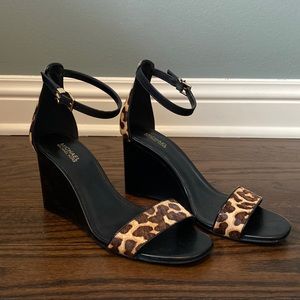 Michael Kors Fiona calf hair wedge New 7.5